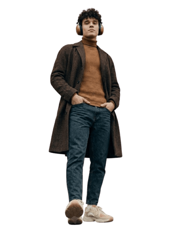 Brown Men’s Wool Overcoat